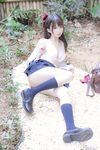 最新私拍百萬粉絲Cos簽約模特▌Nagisa魔物喵▌女子高中生の晝與夜 情趣乳夾束縛跳蛋震逼強制高潮