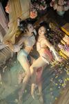 極品雙模網紅美少女火辣出鏡▌雲溪溪x奶桃▌古裝浴池嬉戲 性感肚兜誘人乳暈 濕身誘惑超寫實古代風